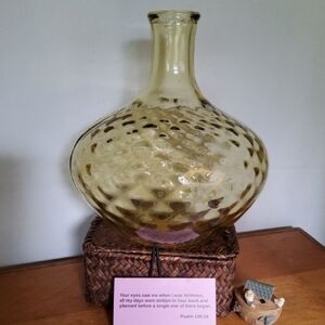 Vintage MCM light Amber Genie Bottle.